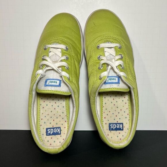 Womens KEDS Micro Stretch Lime Green Slip On Shoes / Size 6.5 - Picture 5 of 9
